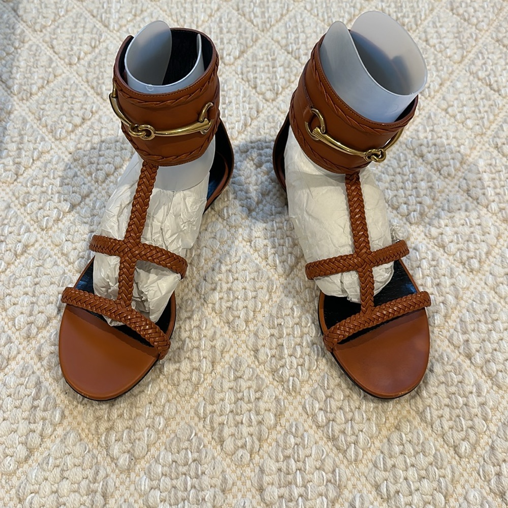 Gucci- Malaga Kid/ Lifford Flat Sandals- with original box and duster bag - Picture 2 of 9